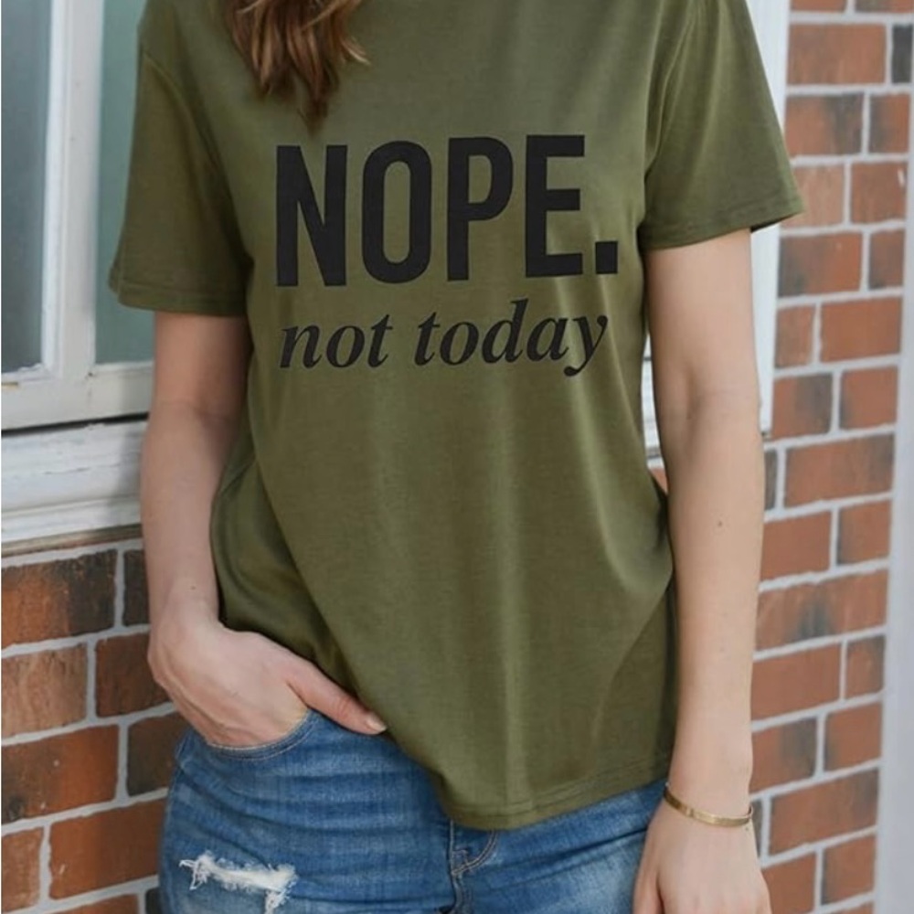 Olive Green Graphic Tee